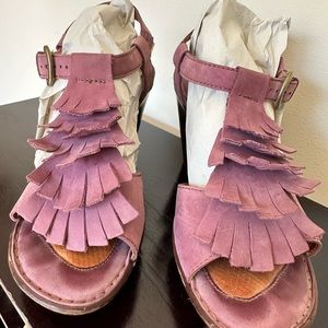 Born Mauve Tassel Flap Heels